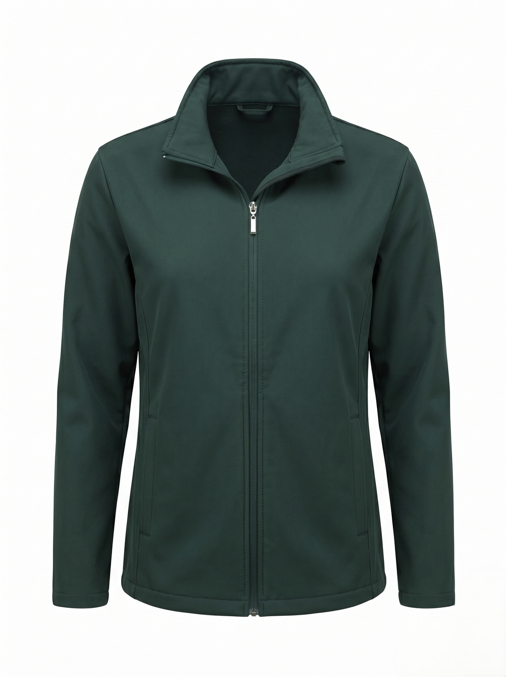 Chamarra Softshell Verde con Capucha y Corte Estilizado para Mujer