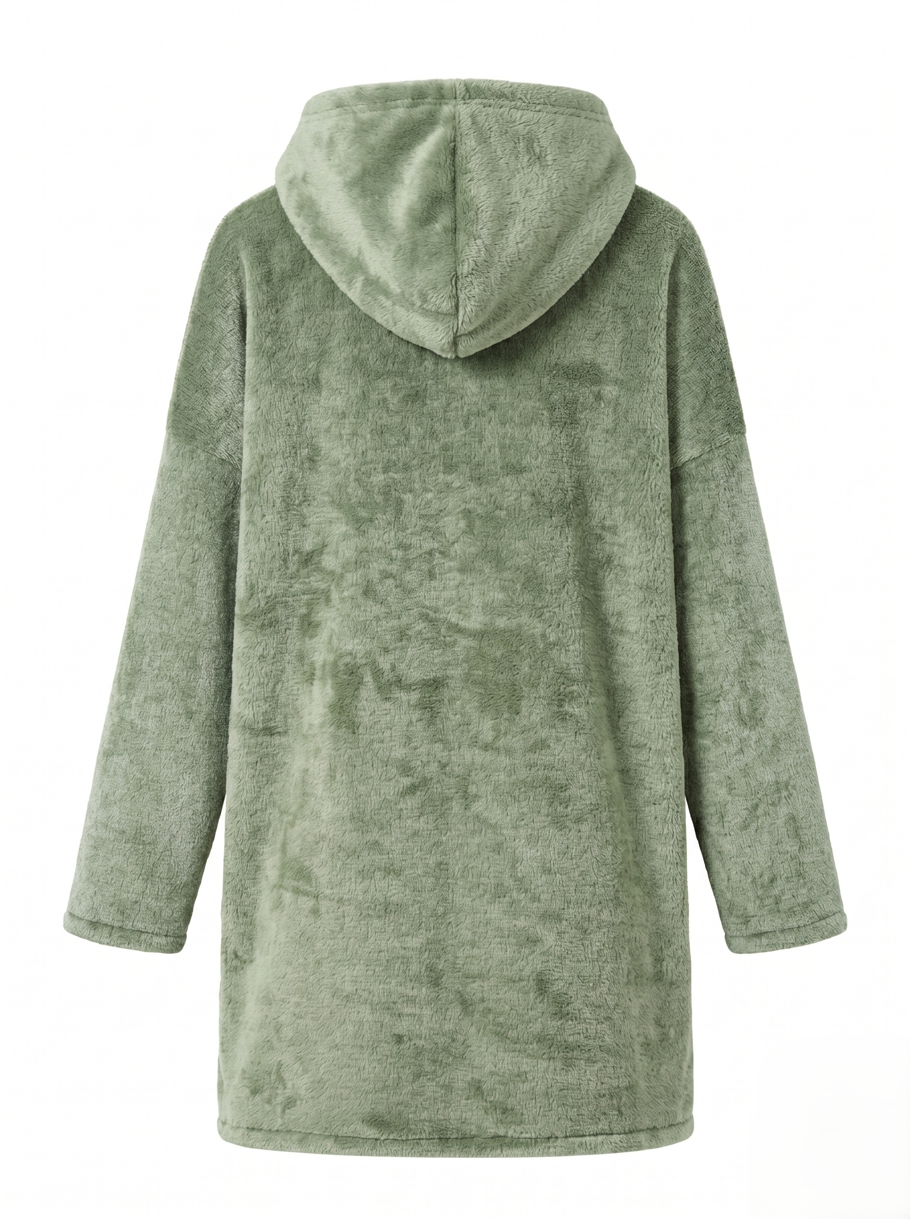 Sudadera Cobija Oversized Premium con Forro de Borreguillo Color Verde