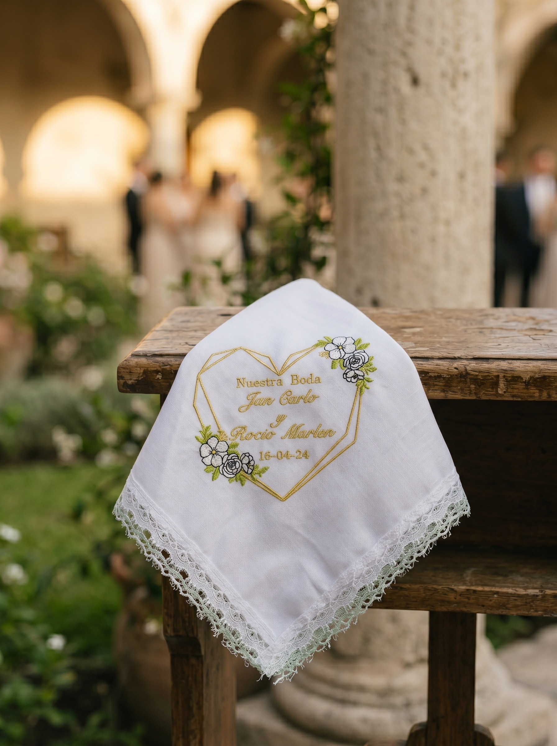 12 Servilletas Bordadas Para Boda