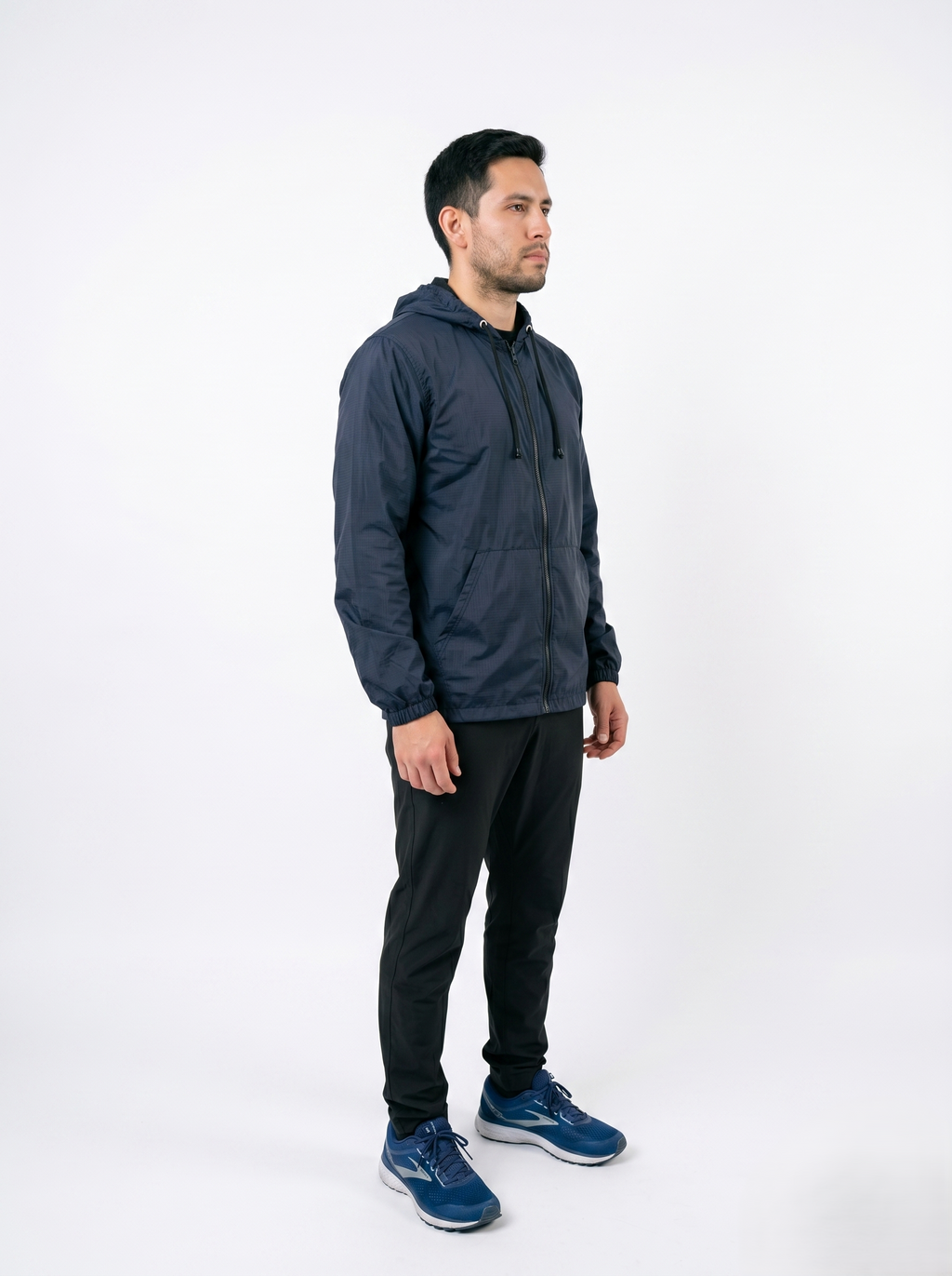 Sudadera Ligera Para Hombre Con Gorro Azul Marino