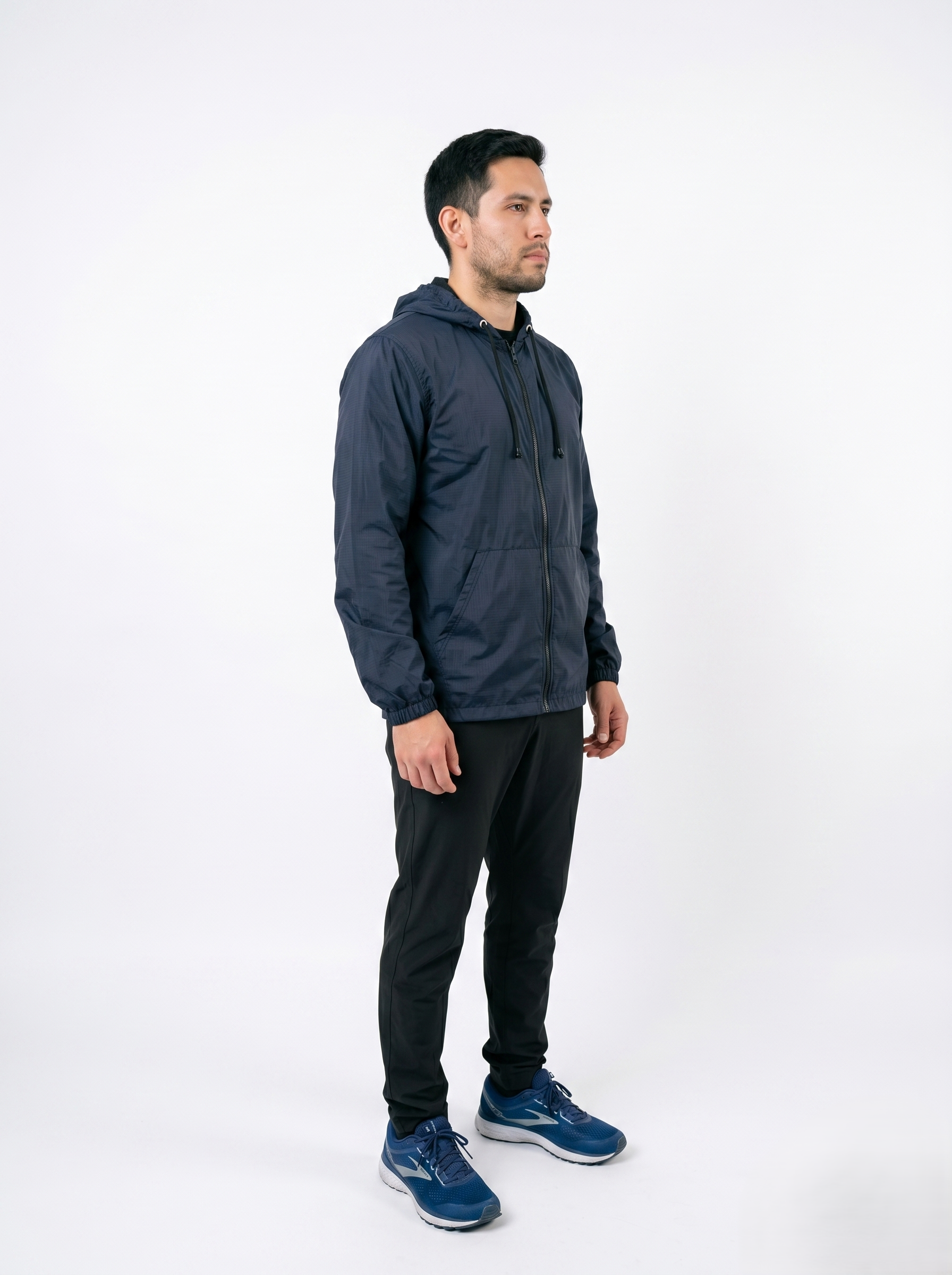 Sudadera Ligera Para Hombre Con Gorro Azul Marino