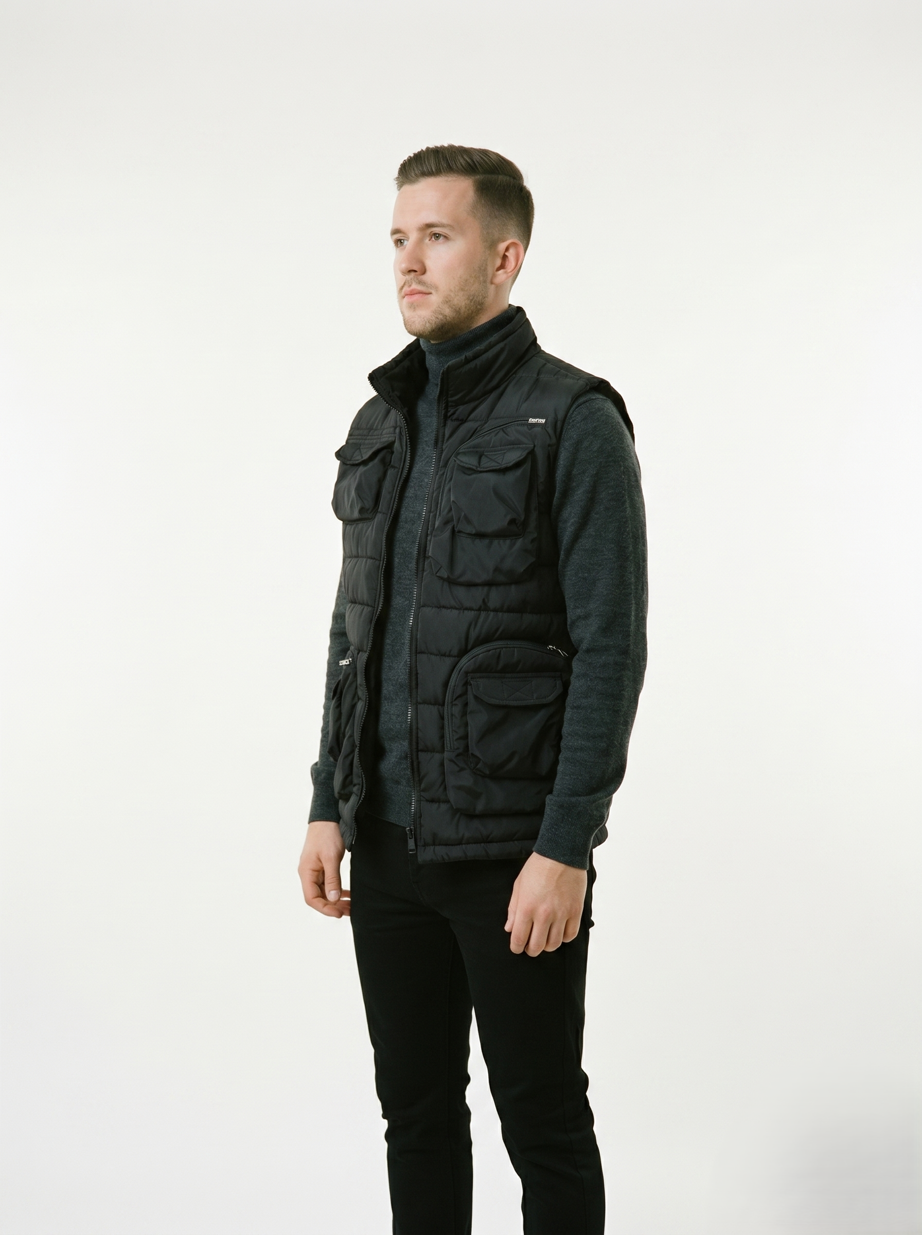 Chaleco Acolchado Multibolsillos Casual Para Hombre