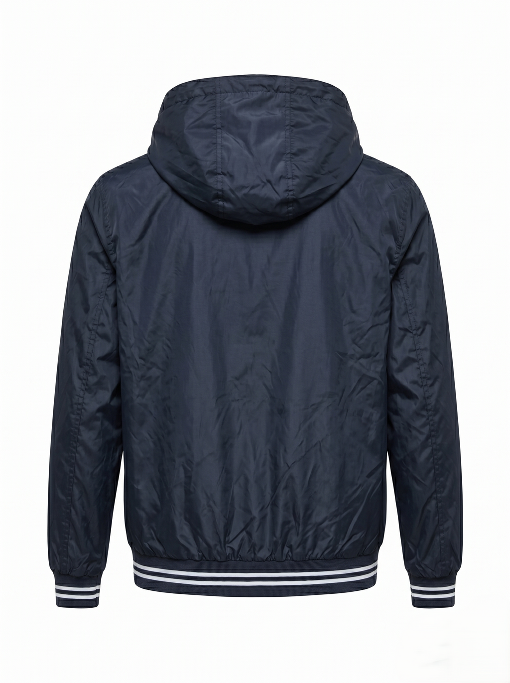 Sudadera Polar Ligera Para Hombre Con Gorro Azul Marino