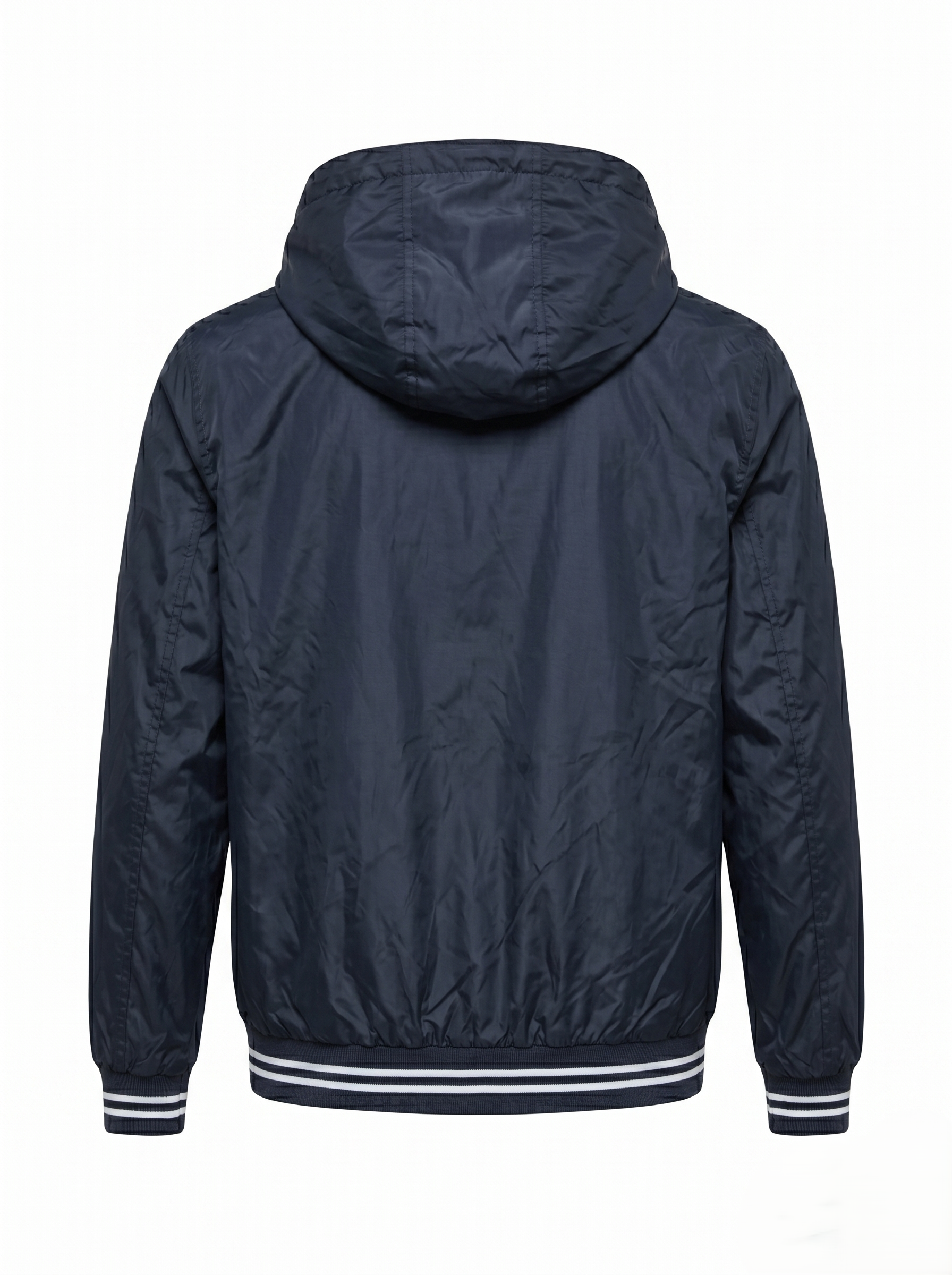 Sudadera Polar Ligera Para Hombre Con Gorro Azul Marino