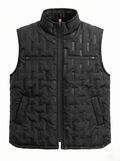 Chaleco Texturizado Capitonado Negro Casual Ligero