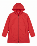 Chamarra Softshell Rojo con Capucha y Corte Estilizado para Mujer