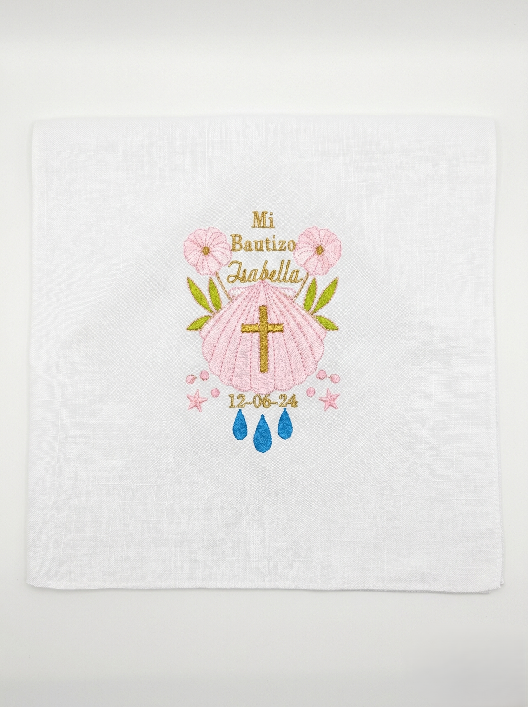 12 Servilletas Bordadas Para Bautizo