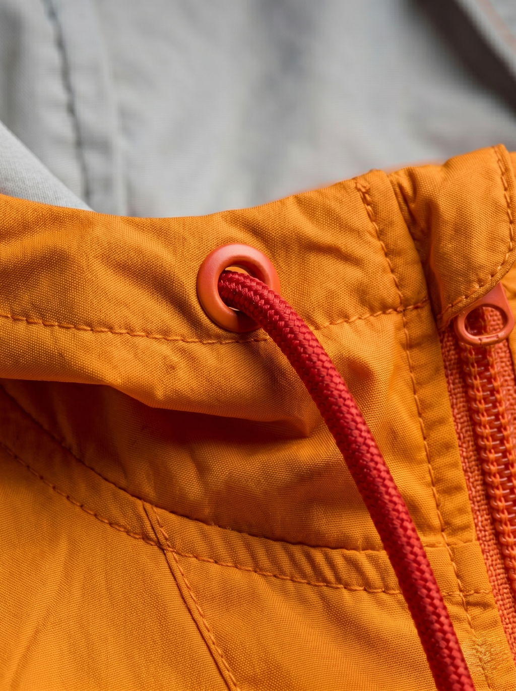 Chamarra Ligera Rompe Vientos Contra Agua Color Naranja