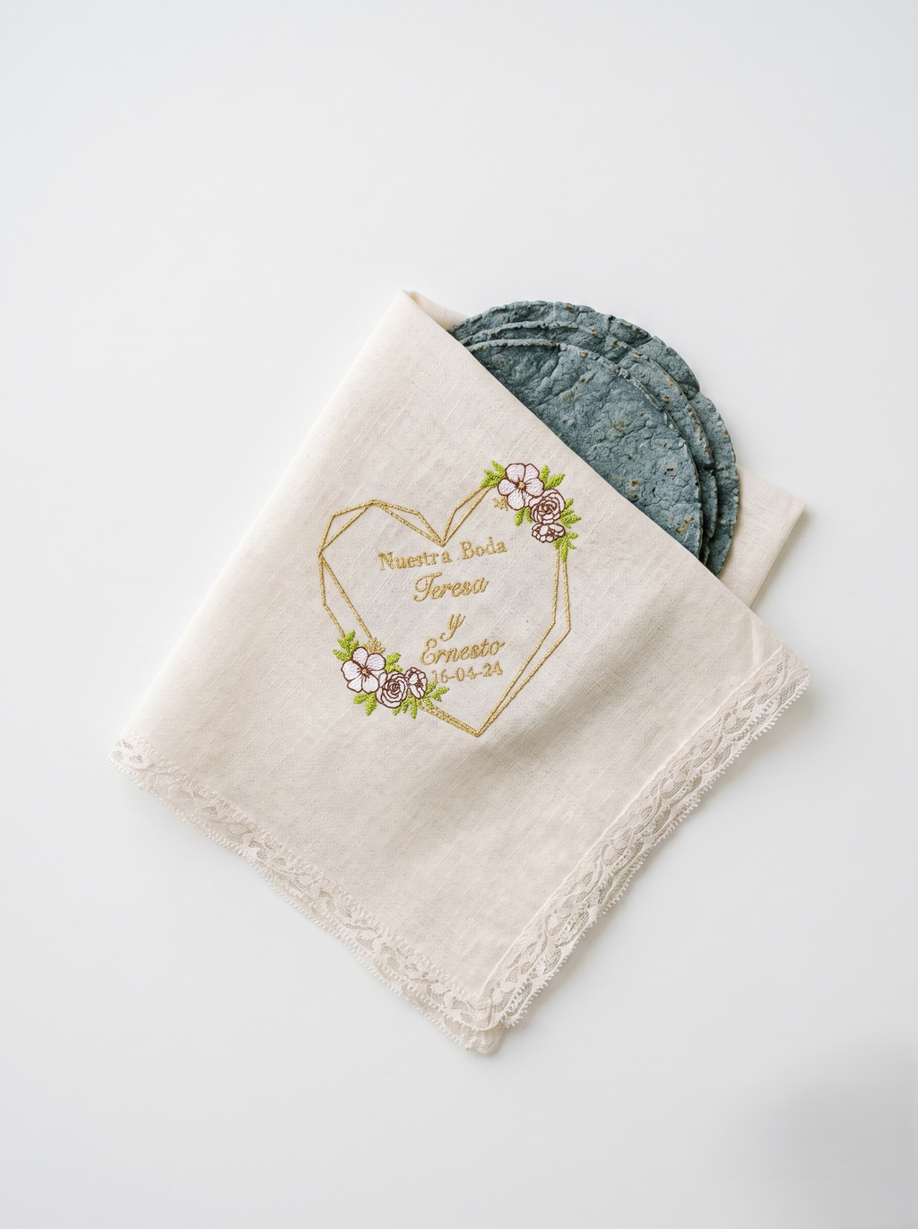 12 Servilletas Bordadas Para Boda