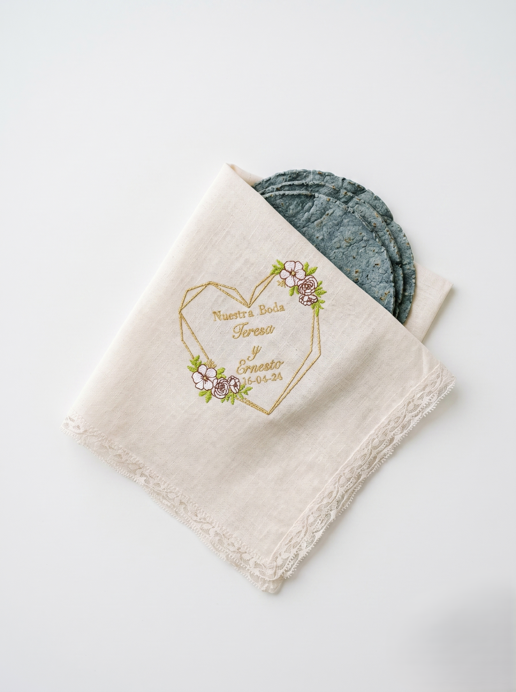12 Servilletas Bordadas Para Boda