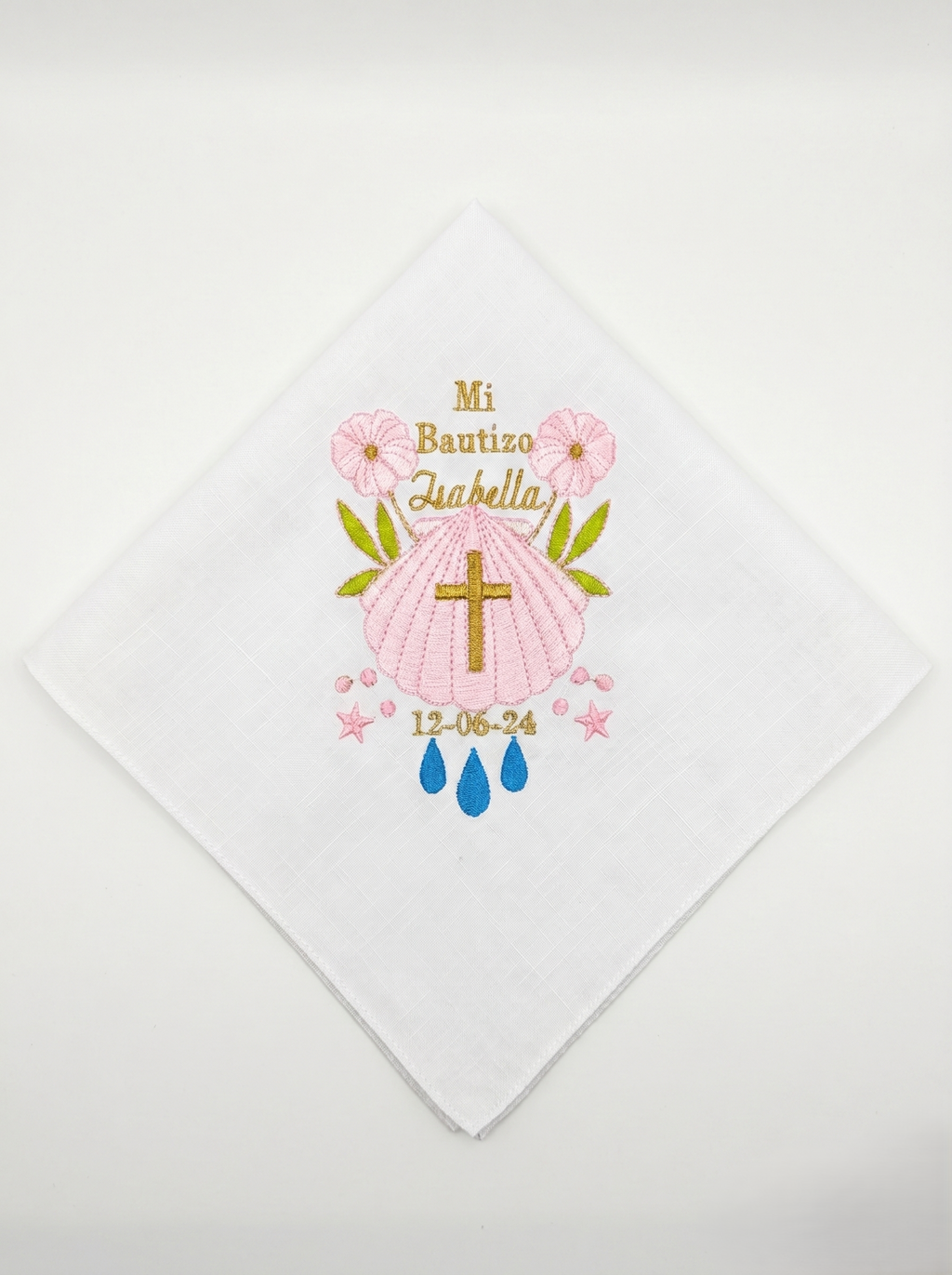 12 Servilletas Bordadas Para Bautizo