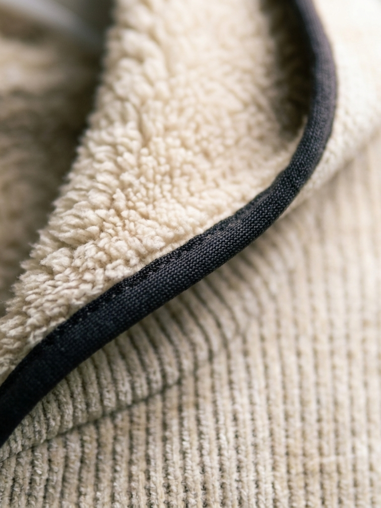 Abrigo Largo Texturizado con Gorro y Cierre Color Beige