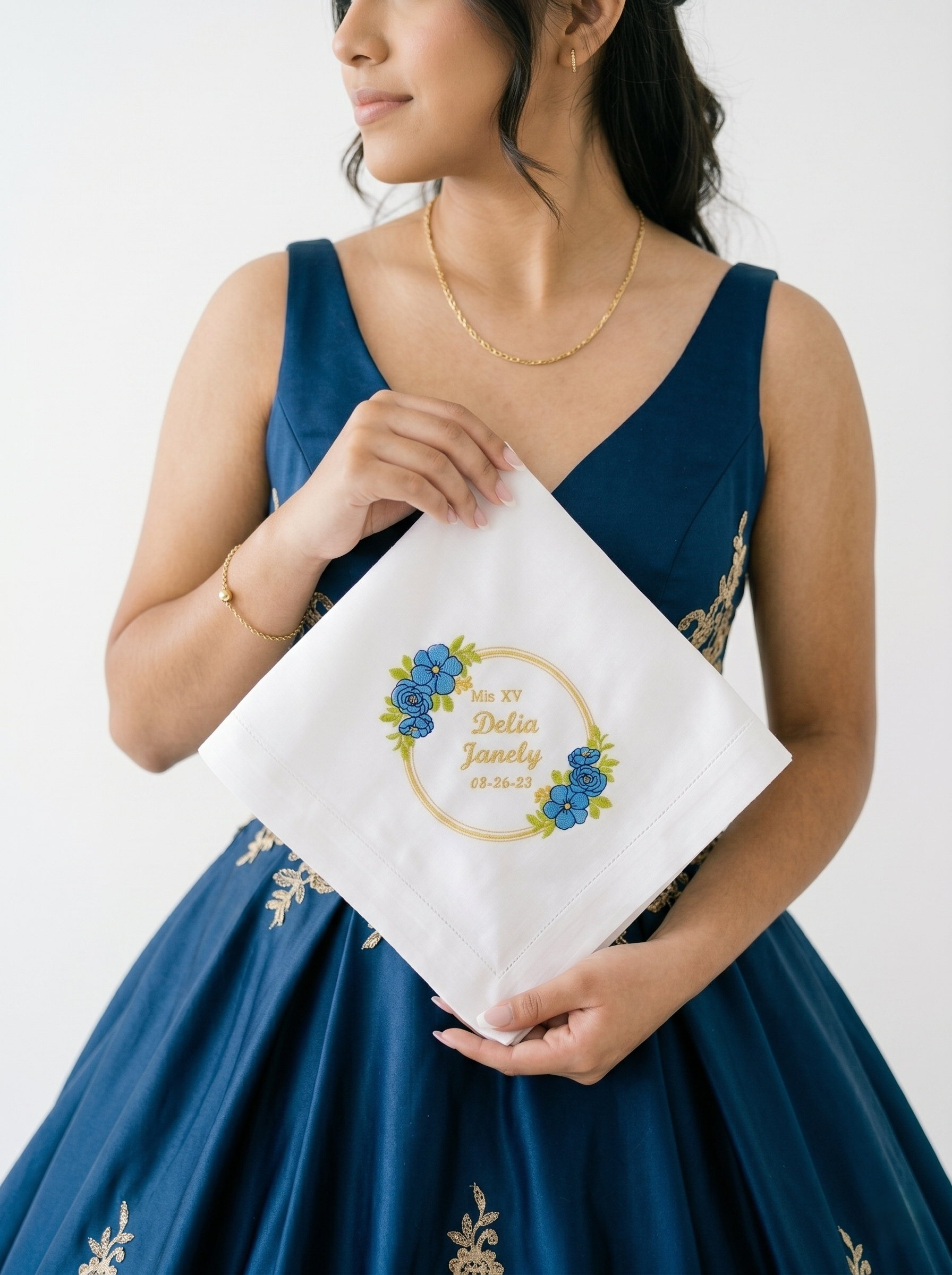 12 Servilletas Bordadas Para XV Años
