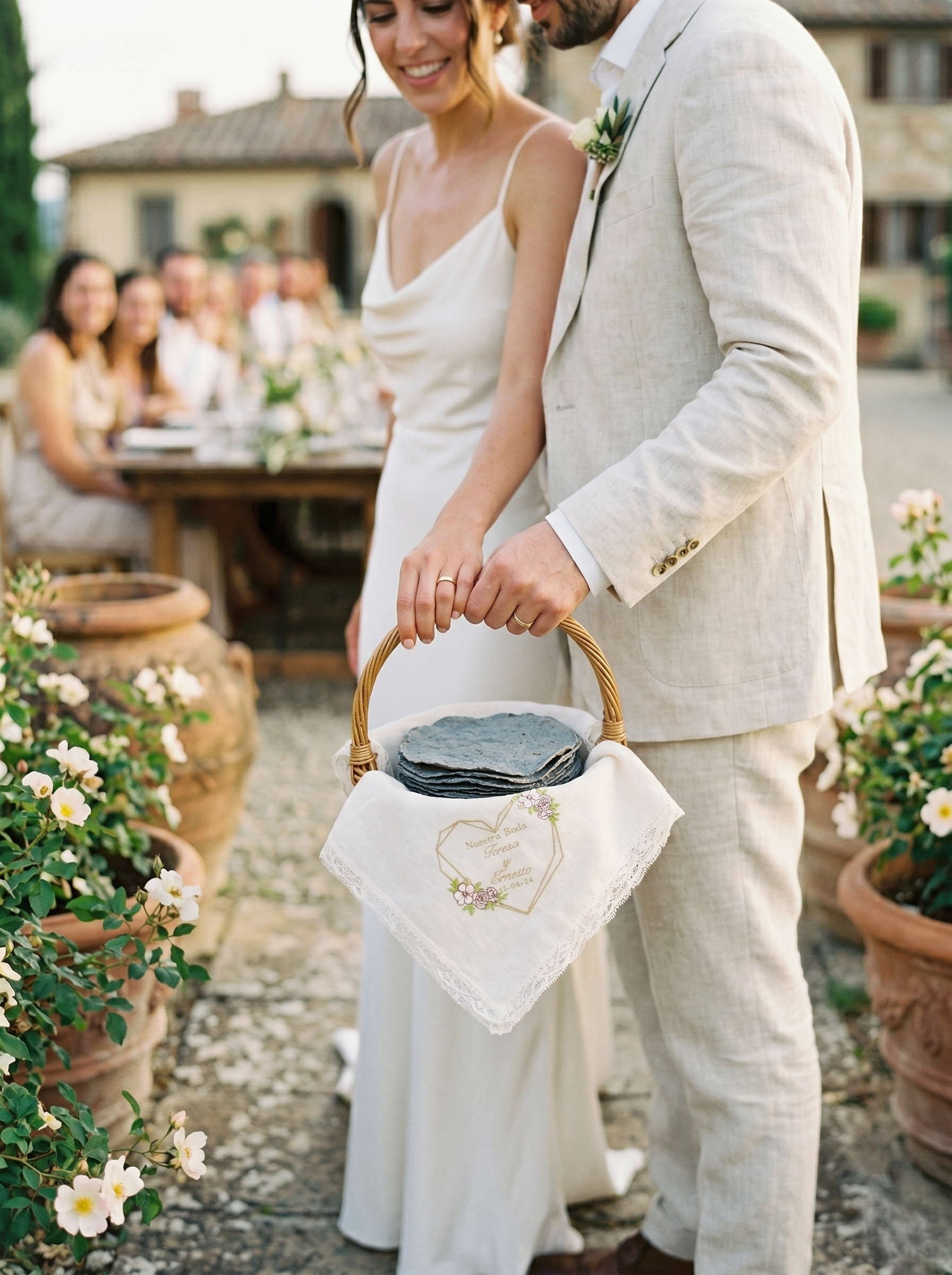 12 Servilletas Bordadas Para Boda