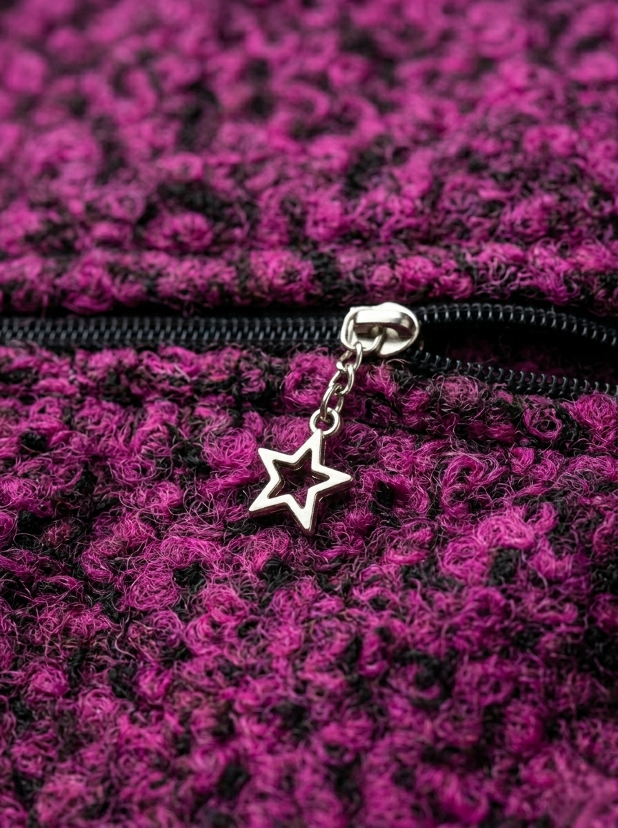 Abrigo Texturizado con Gorro para Mujer en Color Rosa