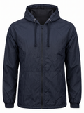 Sudadera Ligera Para Hombre Con Gorro Azul Marino