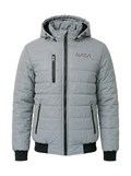 Chamarra Puffer Reflectiva NASA Gris Espacial